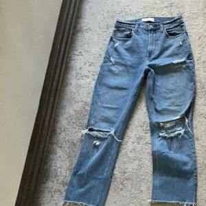 Abercrombie Curve Love Ankle Straight High Rise